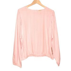 Thereabouts Blouse April Blush Rose Metallic Stripe Top Size Junior 3XL